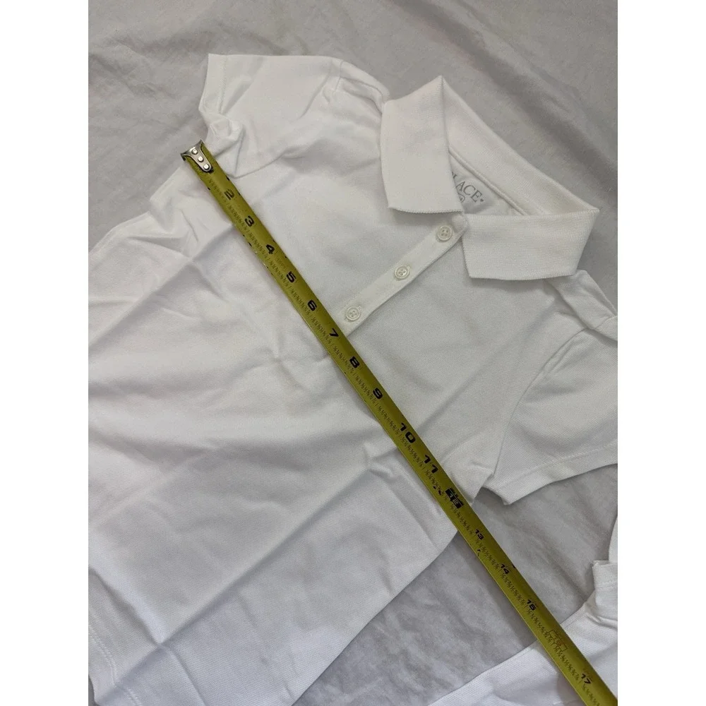 2Pk The Children's Place Polo Shirt Girls S 5/6 White Stretch School Uniform Top